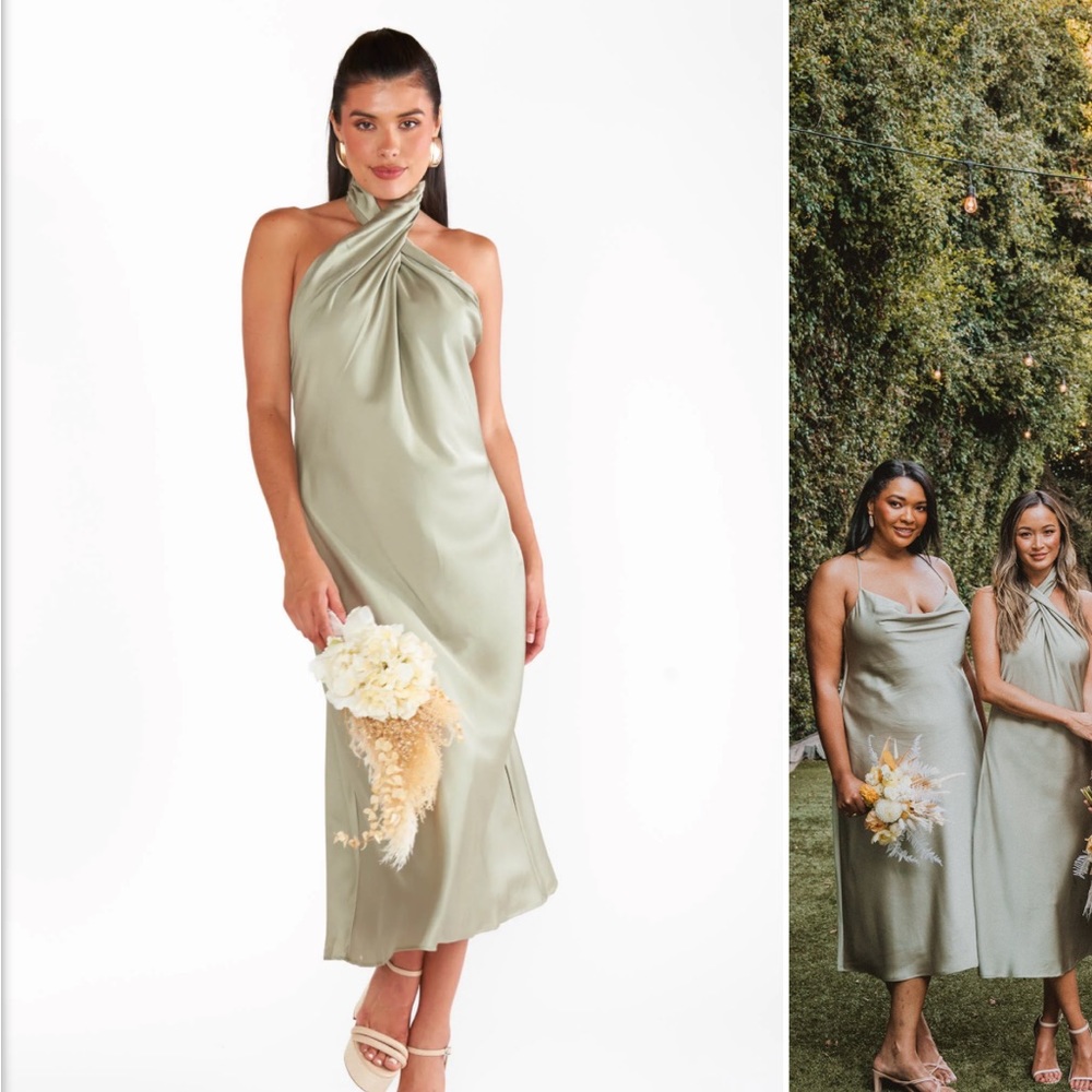 Show Me Your Mumu Jasmine Halter Midi - Moss Green - XS